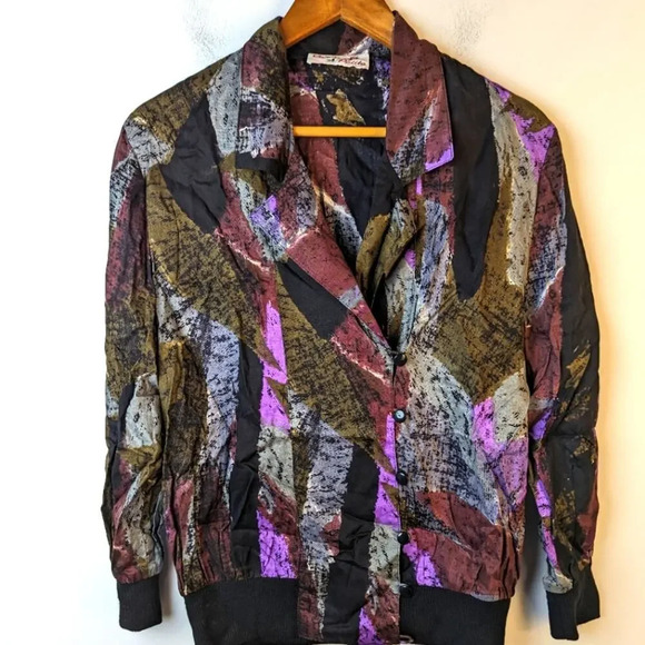 Vintage 80's Abstract Jacket - Medium - Picture 1 of 4